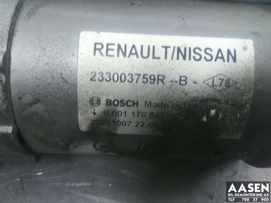 Starter diesel til Nissan NV250 2020-->>  