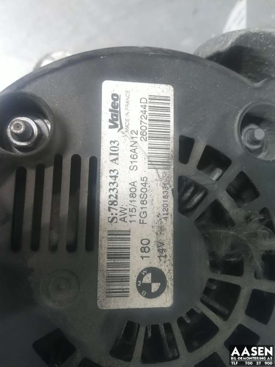 Dynamo diesel til BMW 3-Serie 2012-2018 (F30/F31/F34) (F30/F31/F34) (VALEO|7823343 A103|12 31 7 823 343|)