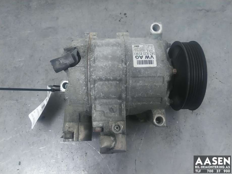 Aircondition kompressor til VW Caddy, 2004-2010 (Type III, Fase 1)  (1K0 820 859 F)