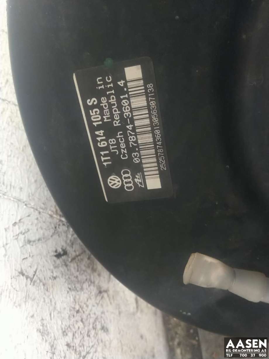 Bremsekraft-forsterker til VW Caddy 2004-2010 (Type III, Fase 1)  (1T1 614 106 D|)