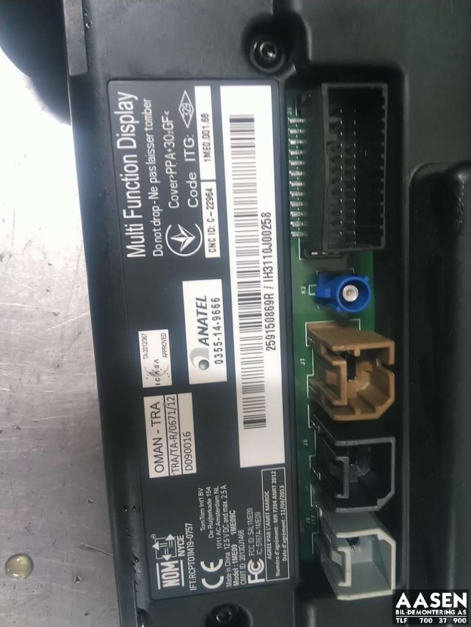 Bilstereo navigasjon skjerm til Nissan NV250 2020-->>  (259150869R|)