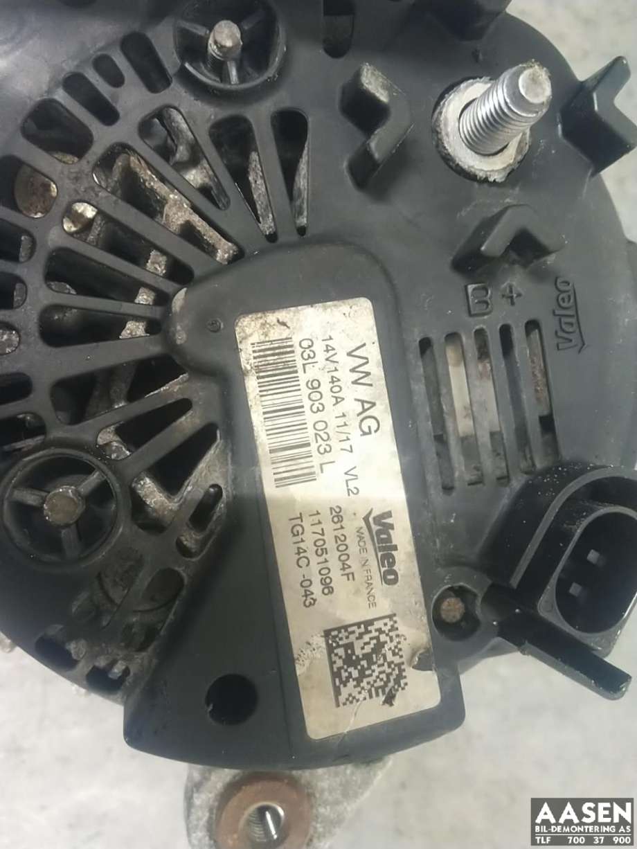 Dynamo diesel til VW Caddy 2015-2020 (Type III, Fase 3) (03L 903 023 K|03L 903 023 KX|03L 903 023 L)