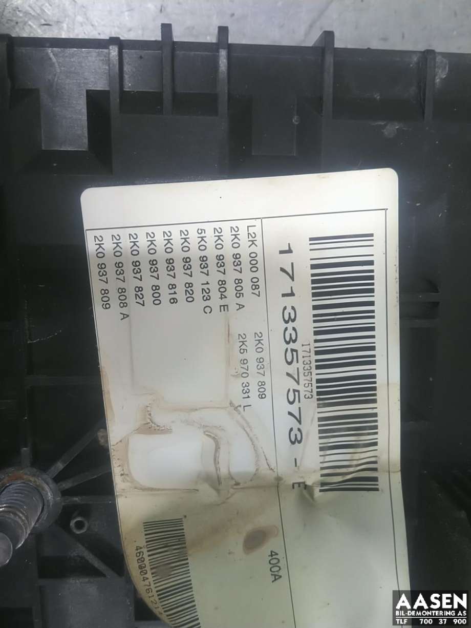 Sikringsboks motorrom til VW Caddy 2015-2020 (Type III, Fase 3)  (1K0 937 125 D|)