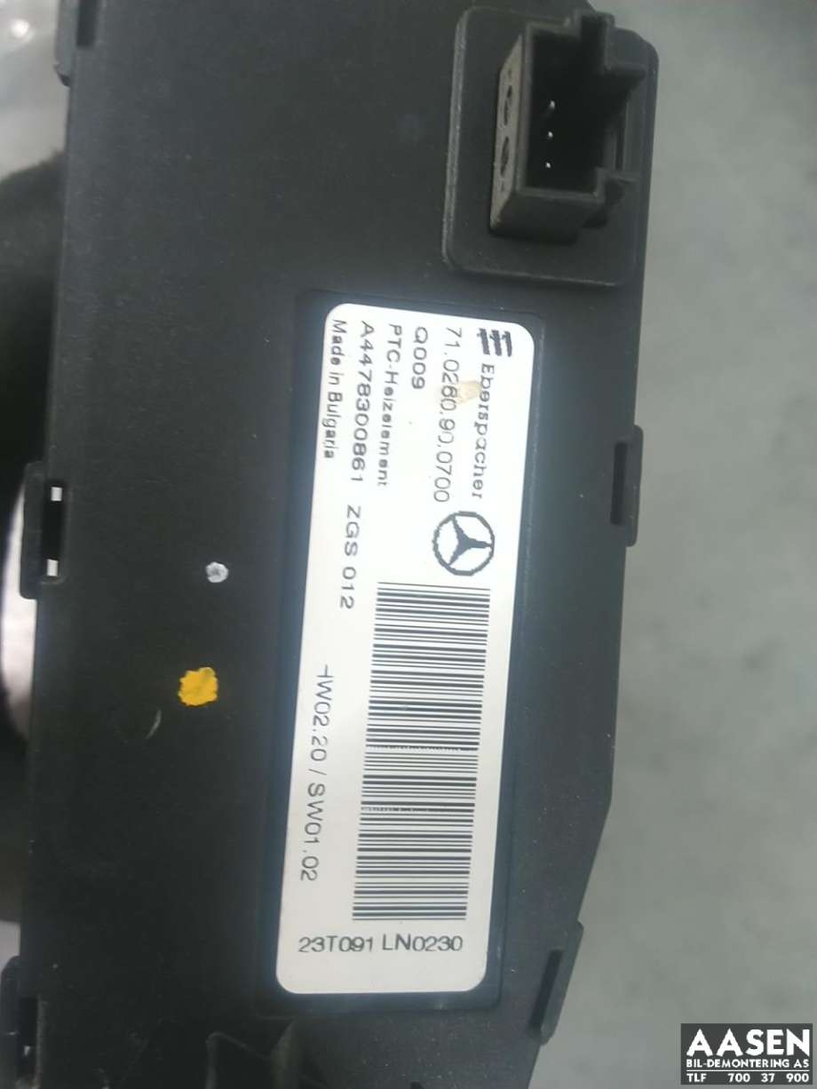 Varmeapparat ekstravarmer til Mercedes Vito 2014-->> (W447) (W447) (A 447 830 08 61|)