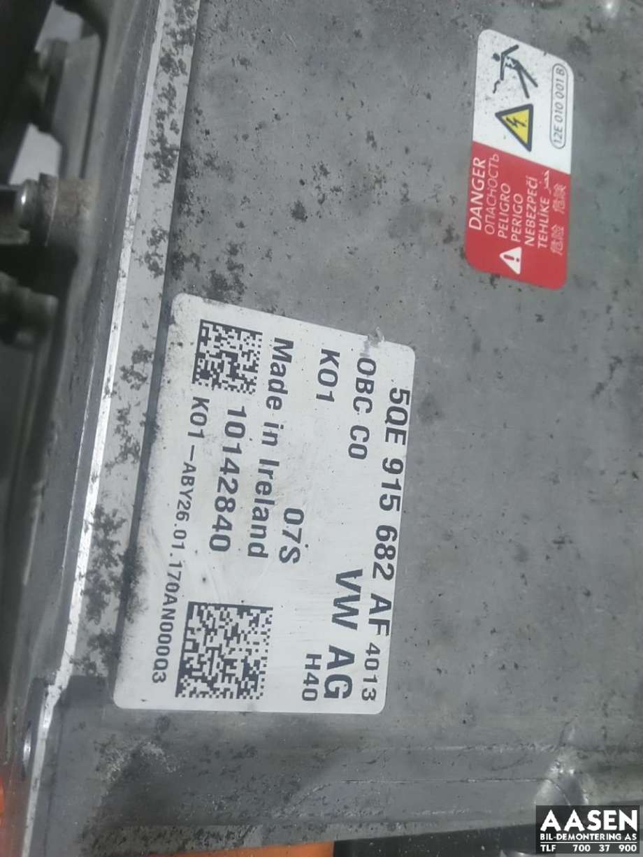 Batterilader (OBC - On Board Charger) til VW Golf VII 2017-2020 (Fase 2)  (5QE 915 682 AF|5QE 915 682 BG|)