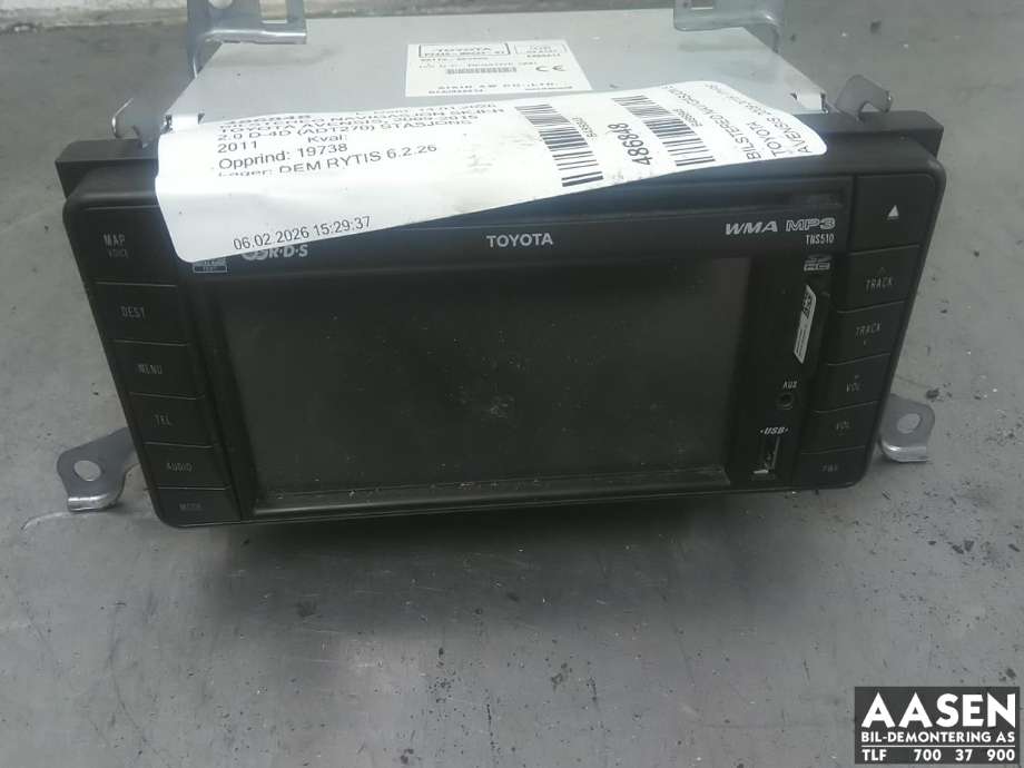Bilstereo navigasjon skjerm til Toyota Avensis, 2009-2015 (Type III, Fase 1)  