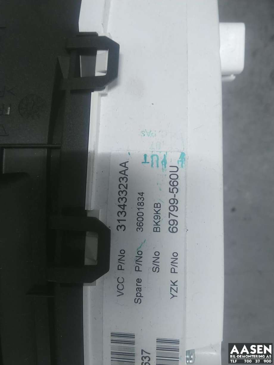 Instrumentpanel til Volvo V60 2010-2013 (Type I, Fase 1)  