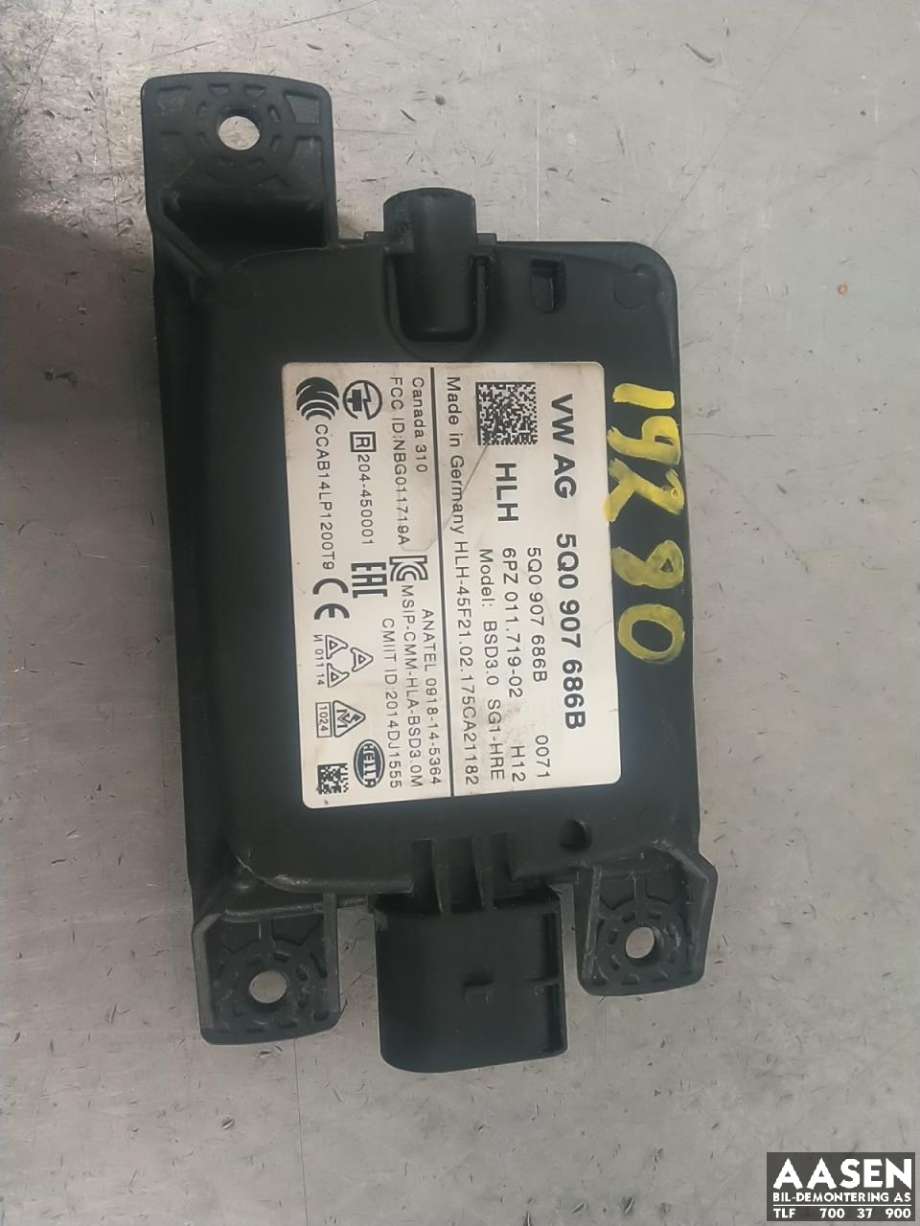 Sensor blindsone til VW Golf VII, 2017-2020 (Fase 2)  (5Q0 907 686 B)