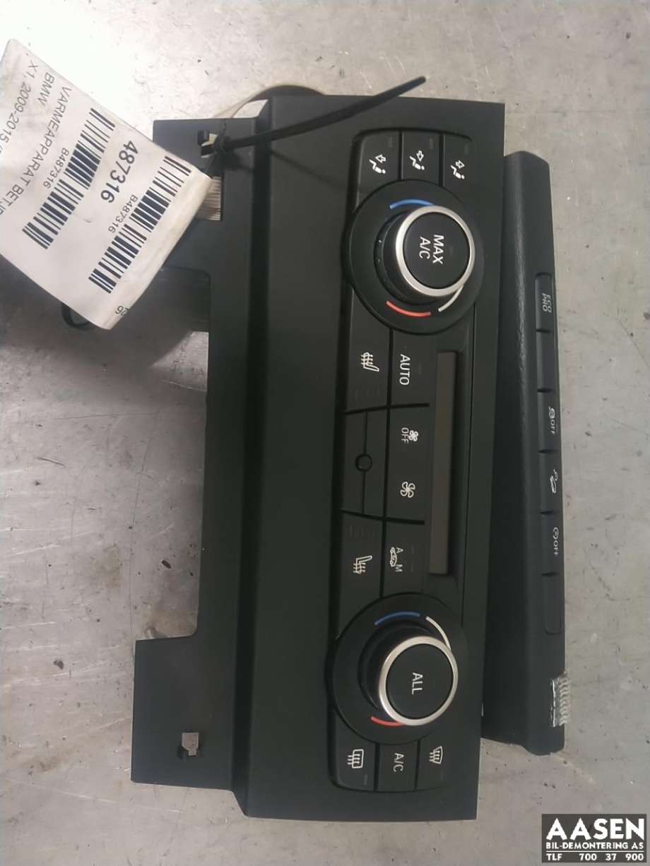 Varmeapparat betjening til BMW X1, 2009-2015 (E84) (E84)