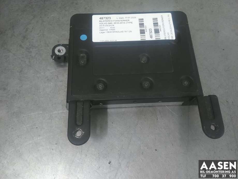 Bilstereo forsterker til Volvo S60, 2010-2014 (Type II, Fase 1)  