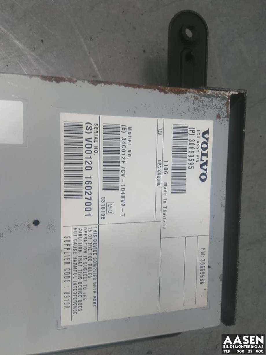 Bilstereo forsterker til Volvo S60 2010-2014 (Type II, Fase 1)  