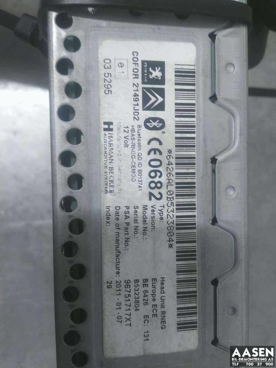 Bilstereo til Peugeot 3008 2009-2016 (Type I)  