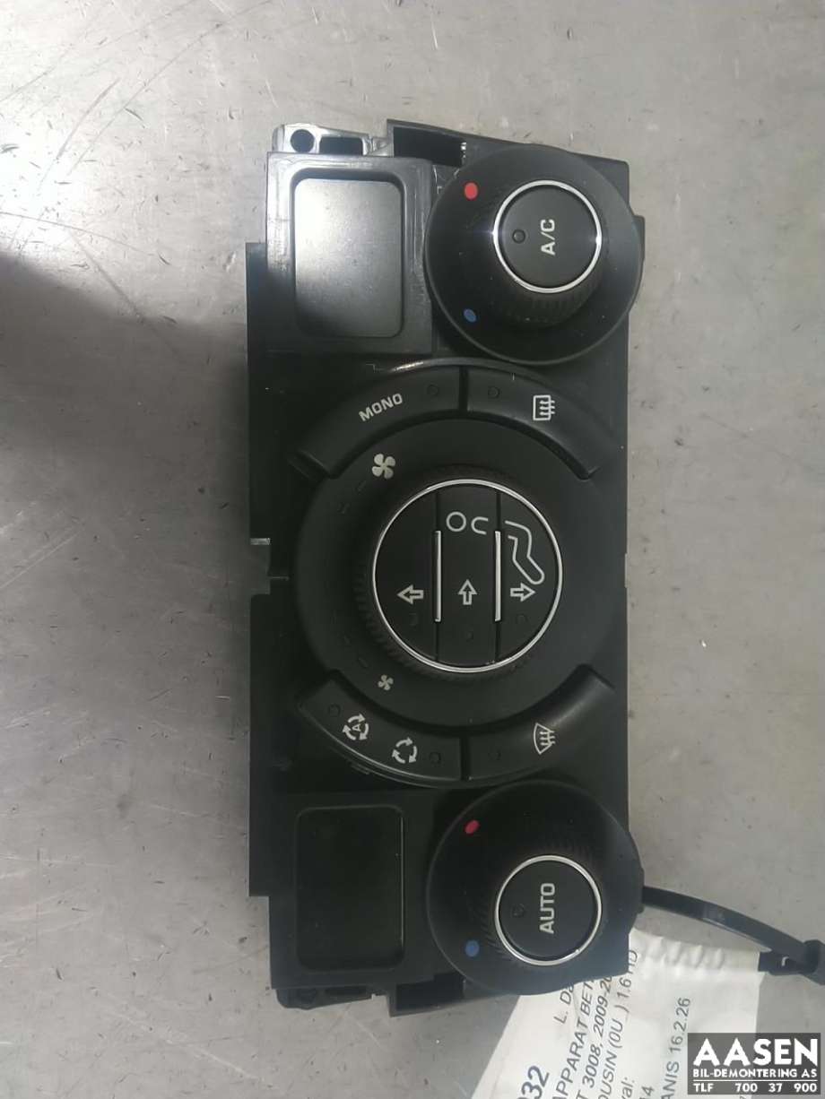 Varmeapparat betjening til Peugeot 3008 2009-2016 (Type I)