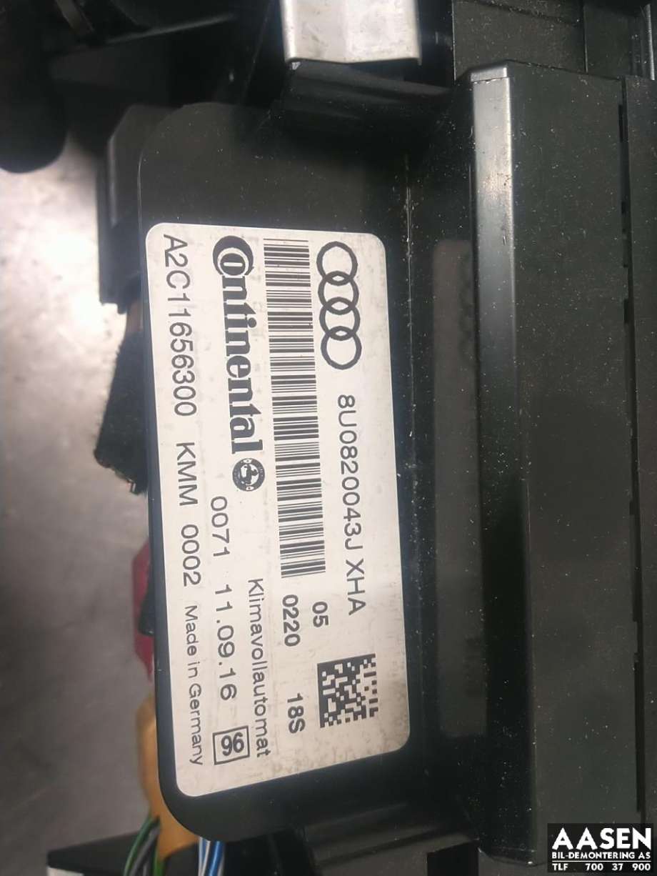 Varmeapparat betjening til Audi Q3 2015-2018 (Type I, Fase 2) (8U0 820 043 J|)