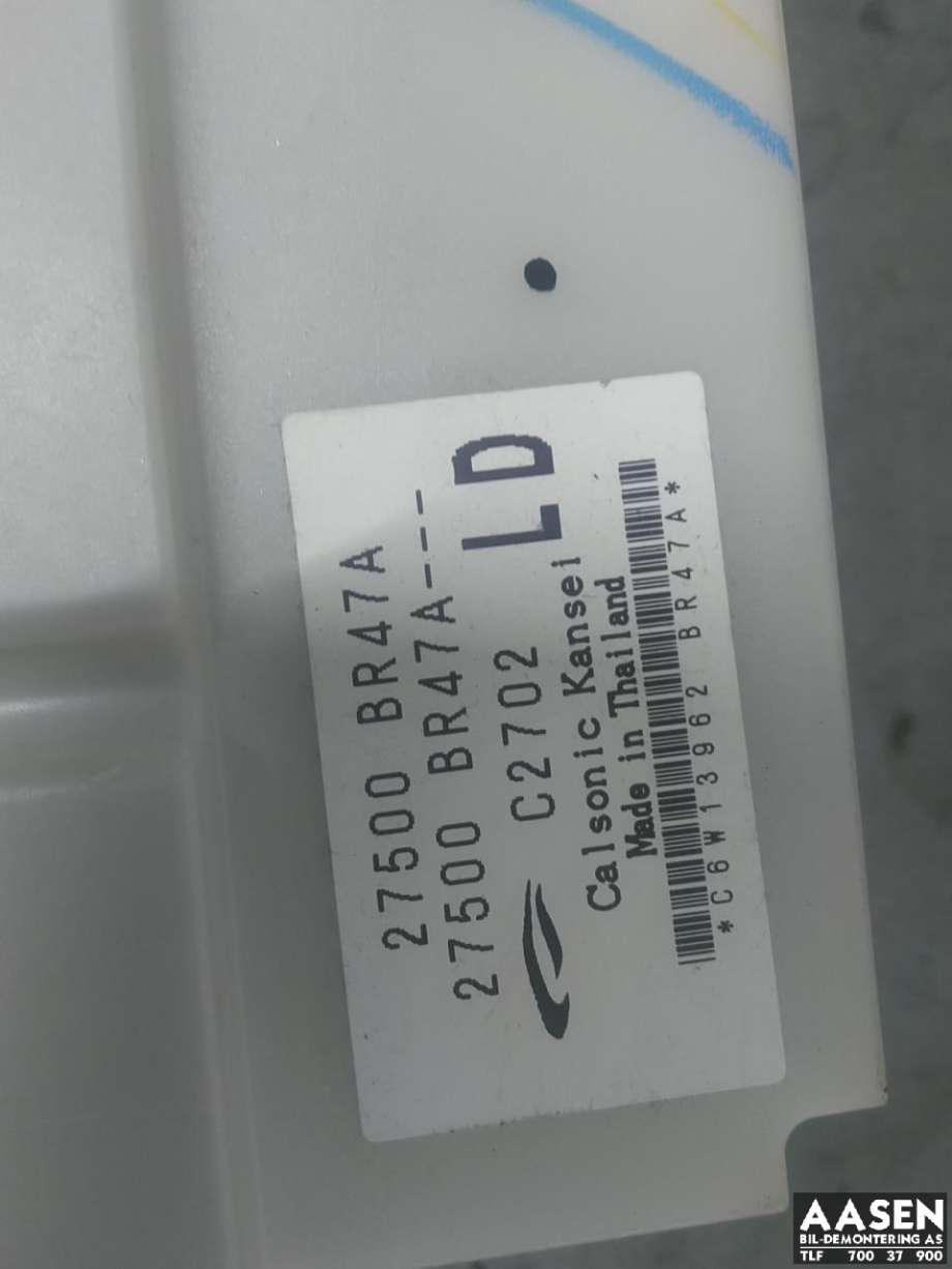 Varmeapparat betjening til Nissan Qashqai 2010-2014 (Type I, Fase 2)  (27500BR47A|)