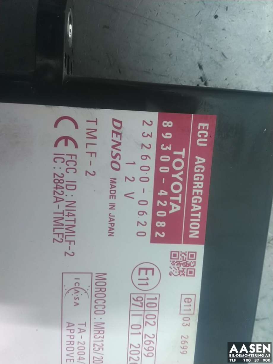 Styreenhet diverse til Toyota RAV4 2009-2013 (Type III, Fase 2)  