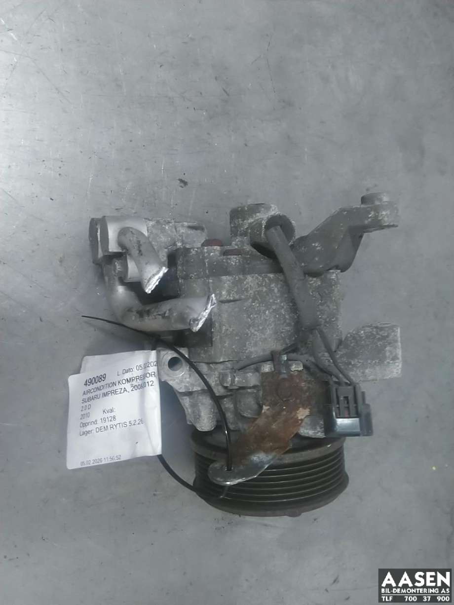 Aircondition kompressor til Subaru Impreza, 2008-2012 (Type III)
