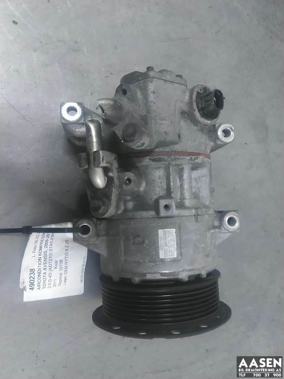 Aircondition kompressor til Toyota Avensis, 2009-2015 (Type III, Fase 1)  