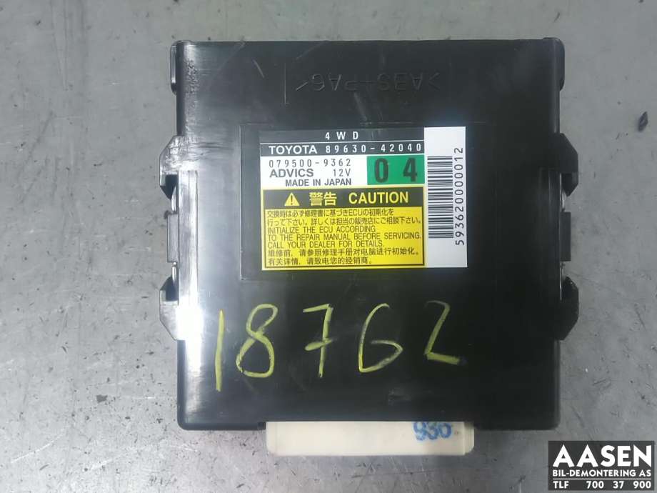 Styreenhet diverse til Toyota RAV4, 2009-2013 (Type III, Fase 2)  