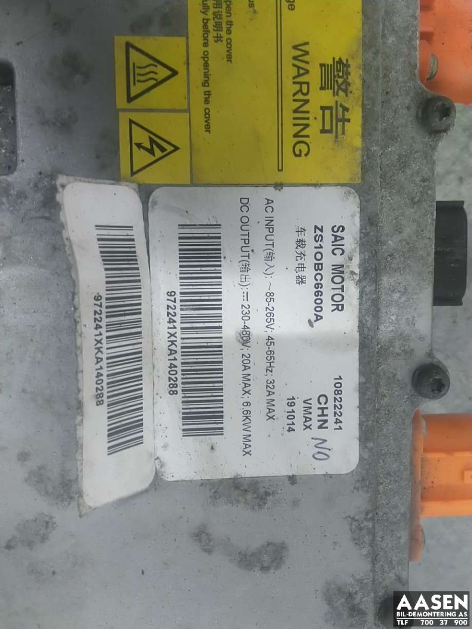 Batterilader (OBC - On Board Charger) til MG ZS EV 2019-2021 (Type I, Fase 1)  