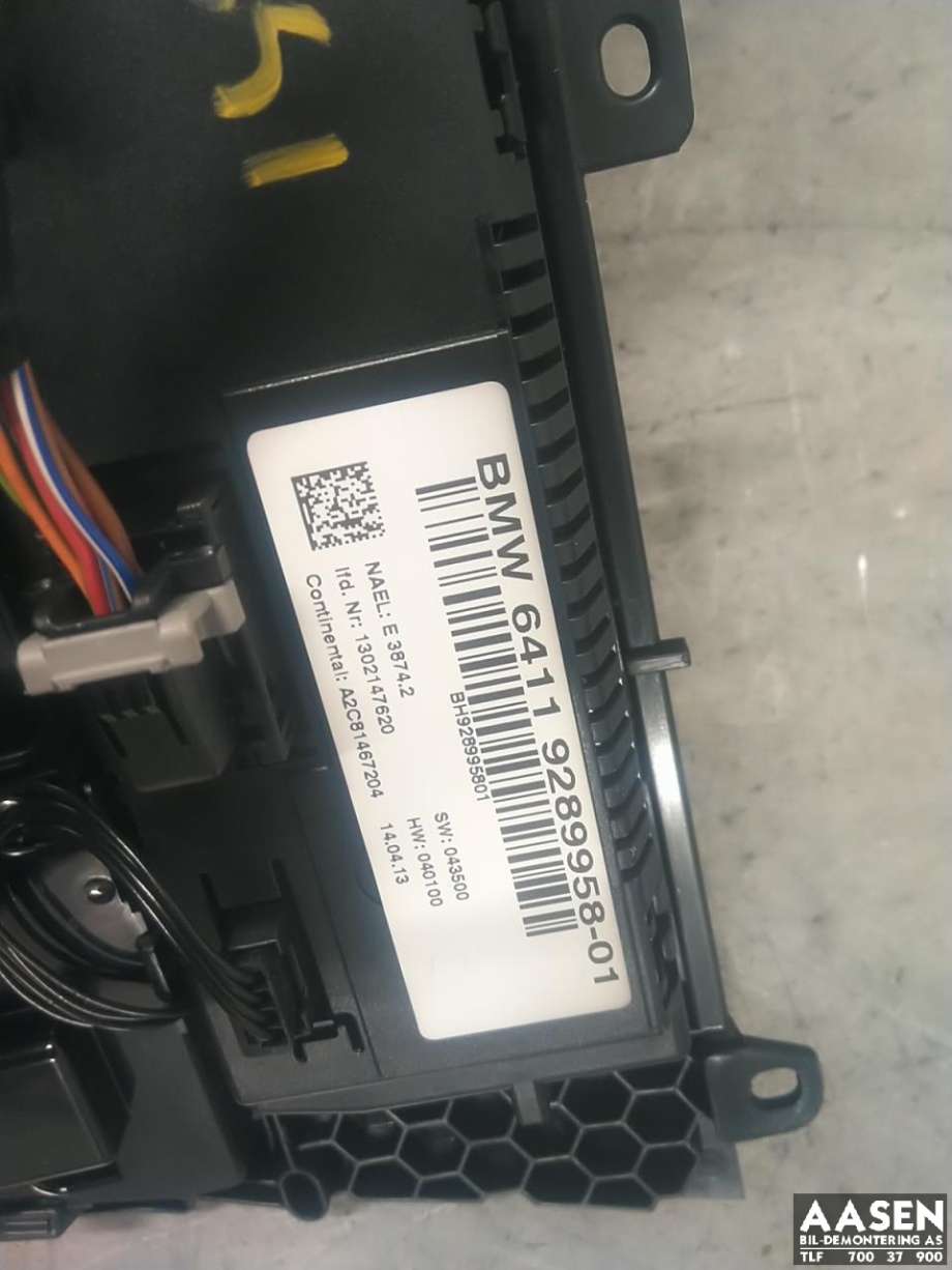 Varmeapparat betjening til BMW X3 2010-2017 (F25) (F25) 