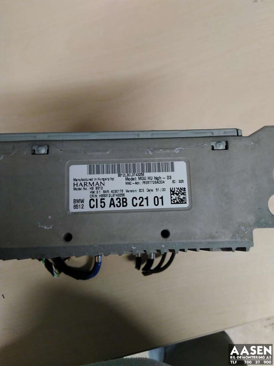 Bilstereo til BMW iX3 2021-->>  (6512CI5A3BC2101|)