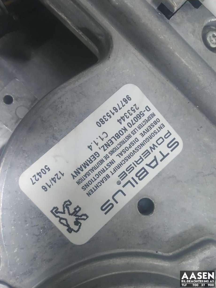 Baklukeåpner motor til Peugeot 508 2014-2018 (Type I, Fase 2)  