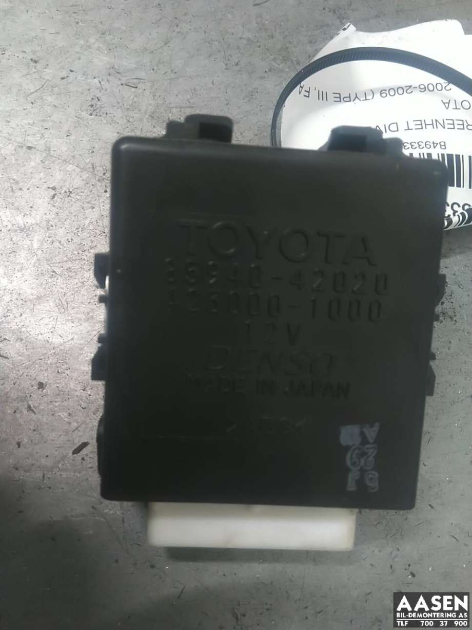 Styreenhet diverse til Toyota RAV4, 2006-2009 (Type III, Fase 1)  