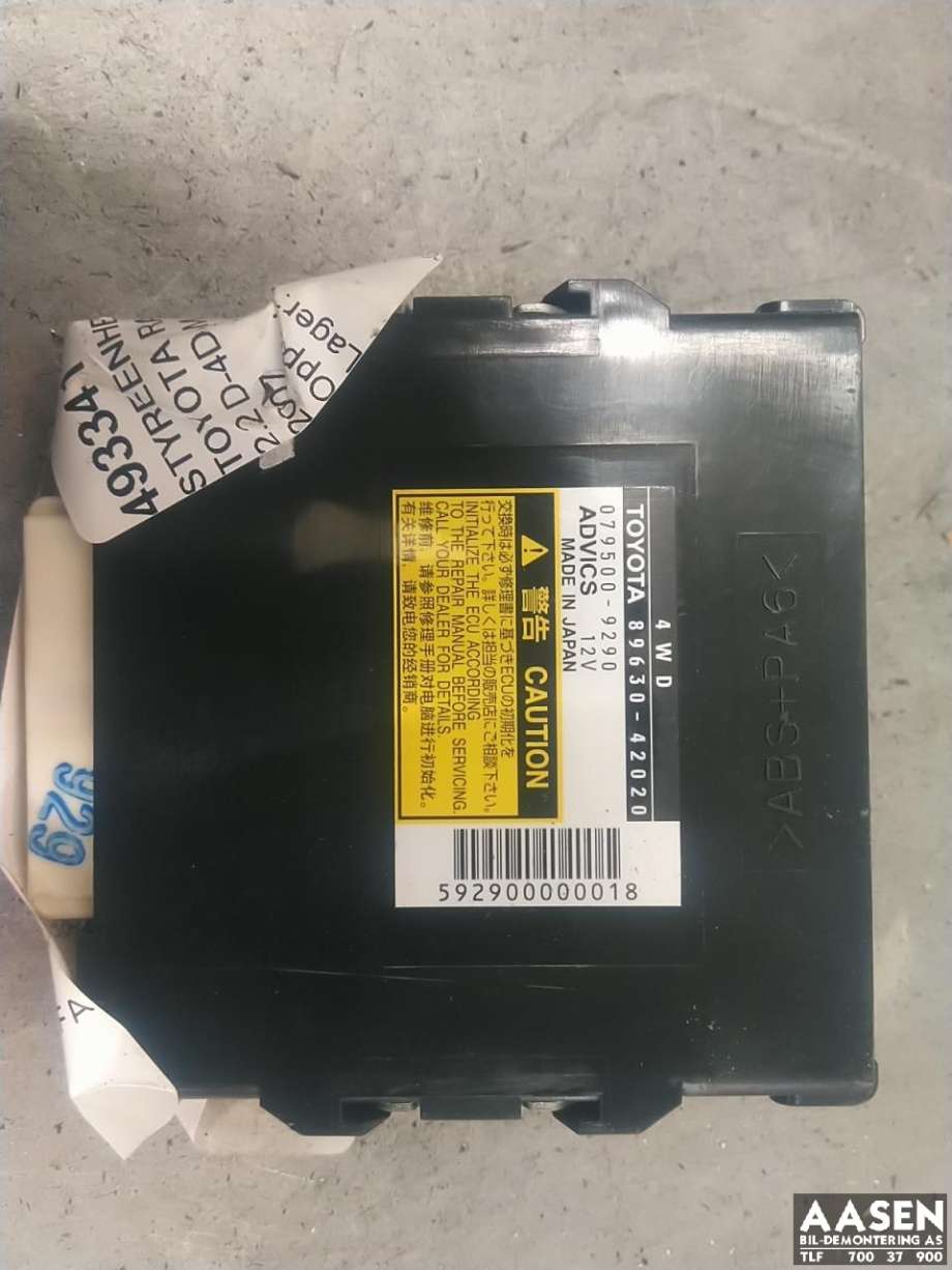 Styreenhet diverse til Toyota RAV4, 2006-2009 (Type III, Fase 1)  