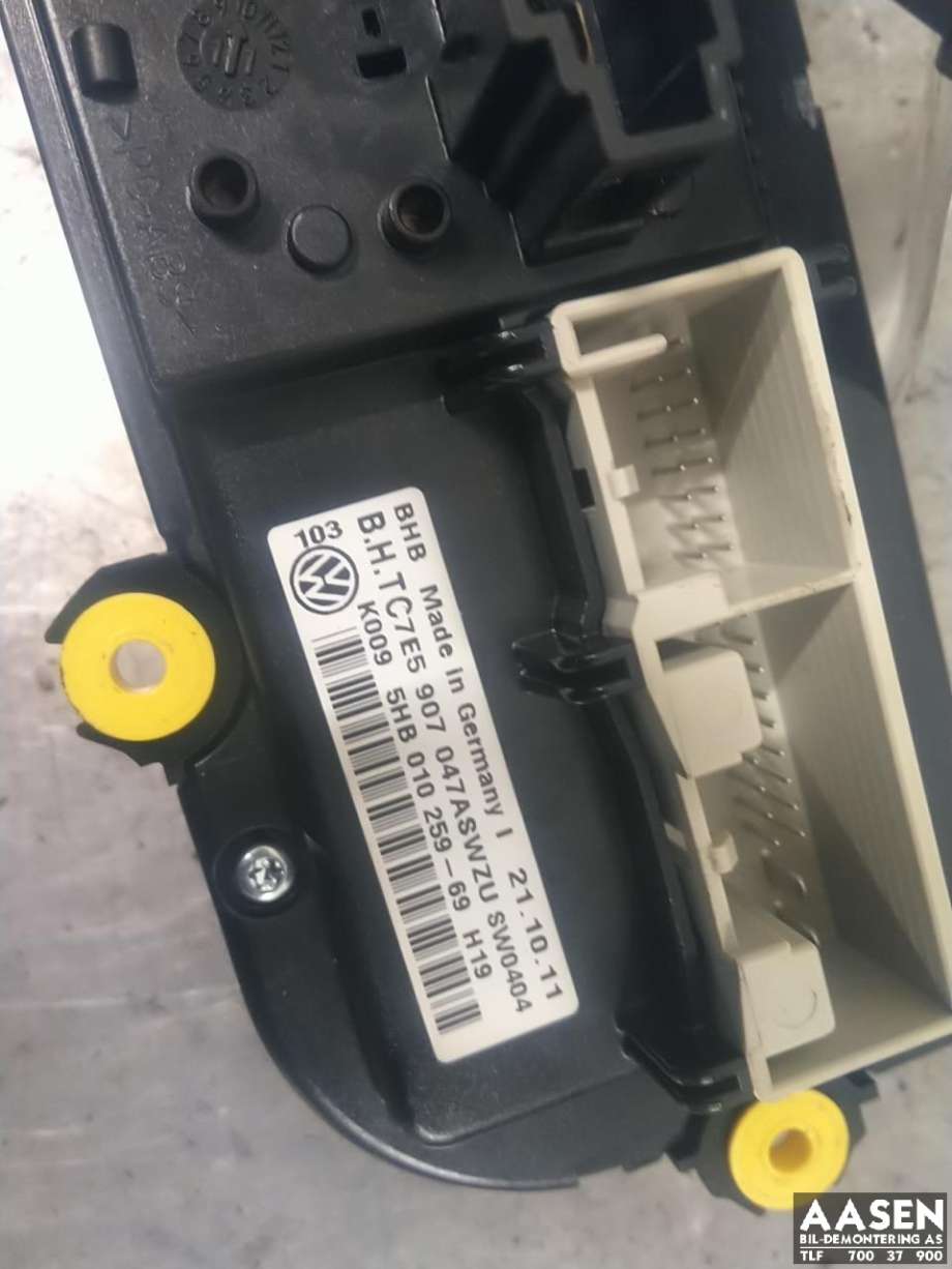 Varmeapparat betjening til VW Transporter / Caravelle 2009-2015 (Fase 2) (T5) (T5) 
