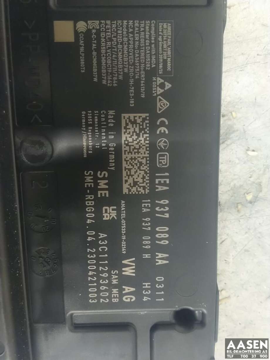Styreenhet comfort (BCM) til VW ID.4 2020-->>  (1EA 937 089 AA|)