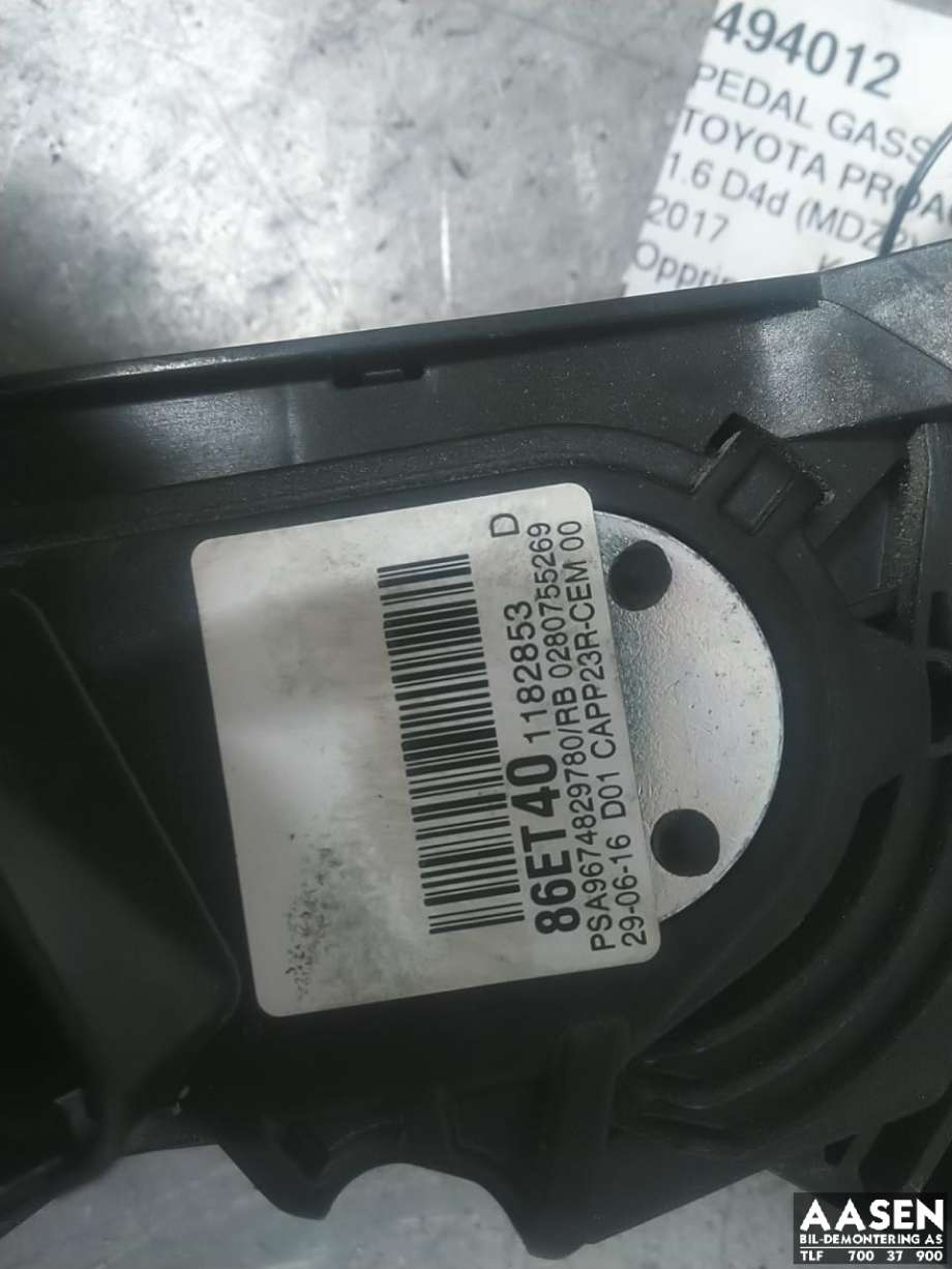 Pedal gass til Toyota Proace 2016-->> (Type II)  