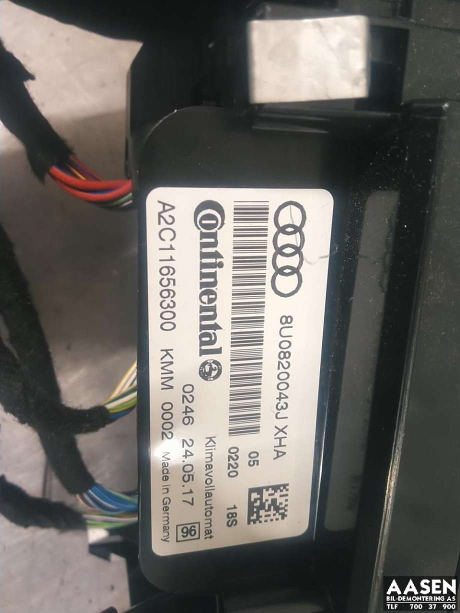 Varmeapparat betjening til Audi Q3 2015-2018 (Type I, Fase 2)