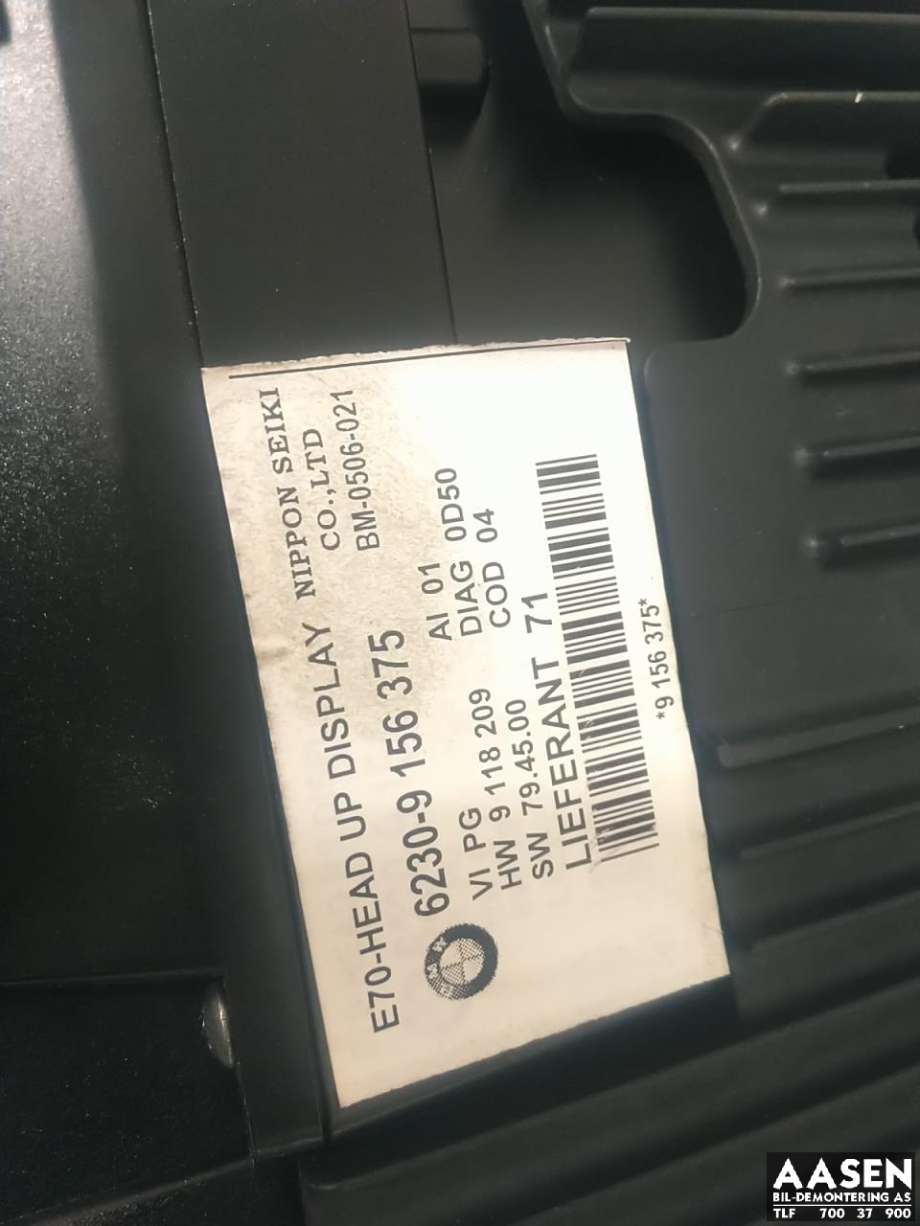 Instrument head-up display (HUD) til BMW X5 2007-2013 (E70) (E70)