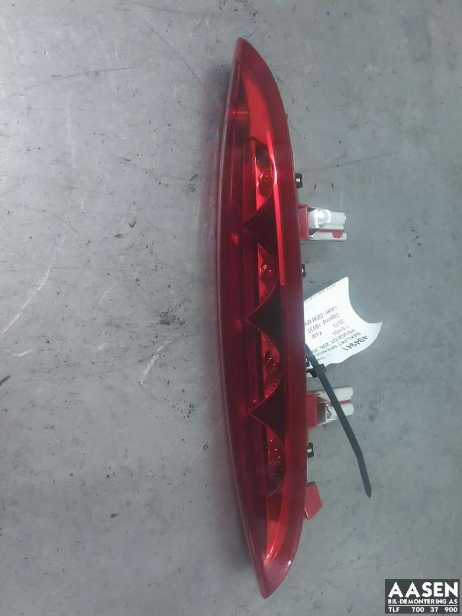 Baklykt bremselys bakrute til Peugeot 208, 2012-2019 (Type I)  