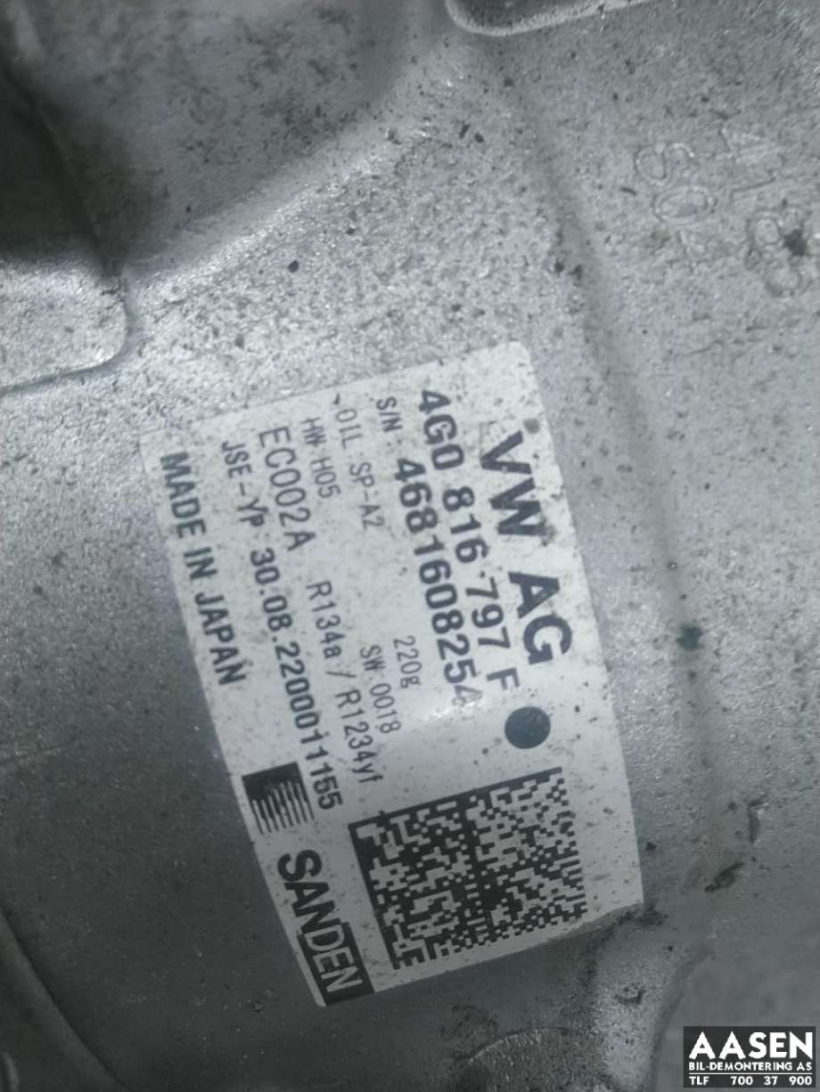 Aircondition kompressor elbil til Audi e-tron 2018-->>  (4G0 816 797 F|)