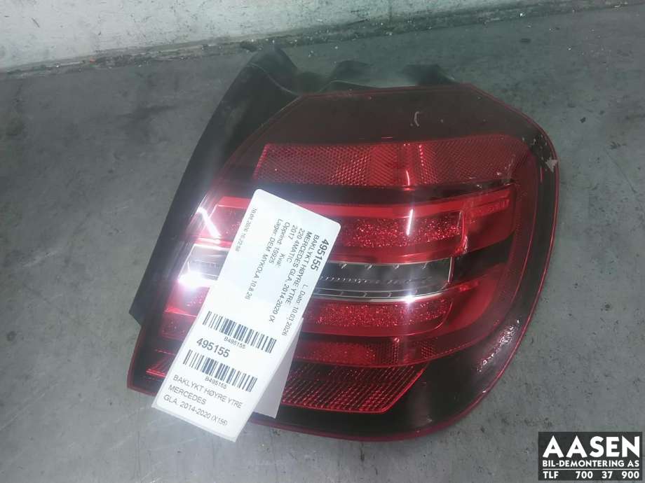 Baklykt høyre ytre til Mercedes GLA, 2014-2020 (X156) (X156) (A 156 906 84 00)