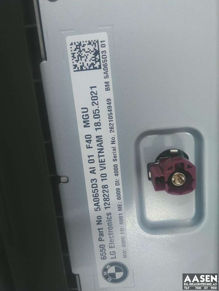 Bilstereo navigasjon skjerm til BMW 1-Serie 2019-->> (F40) (F40) (65 50 5 A5E E12|)