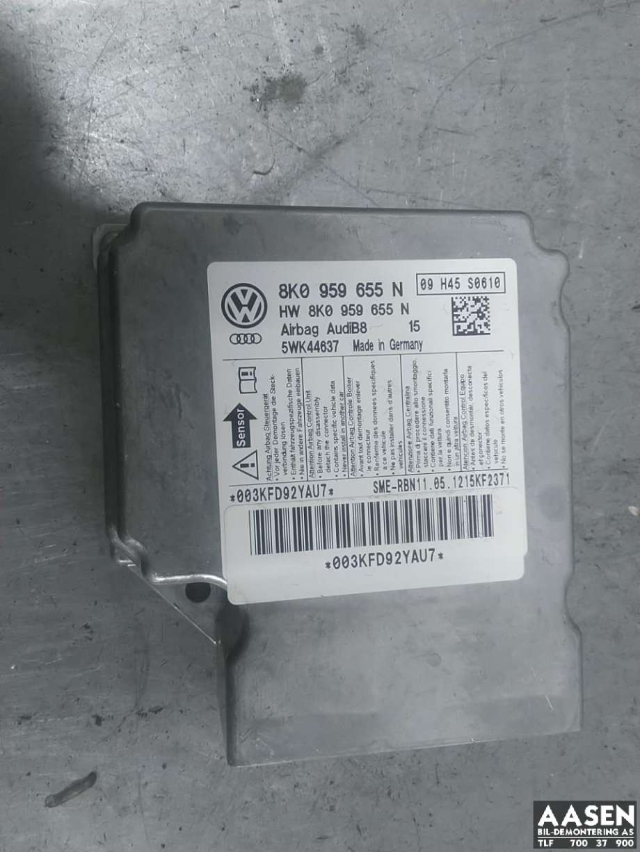 Airbag elektronikk til Audi A4, 2007-2014 (Type IV) (B8) (B8)