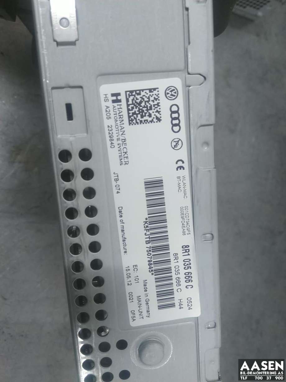 Bilstereo til Audi A4 2007-2014 (Type IV) (B8) (B8) 