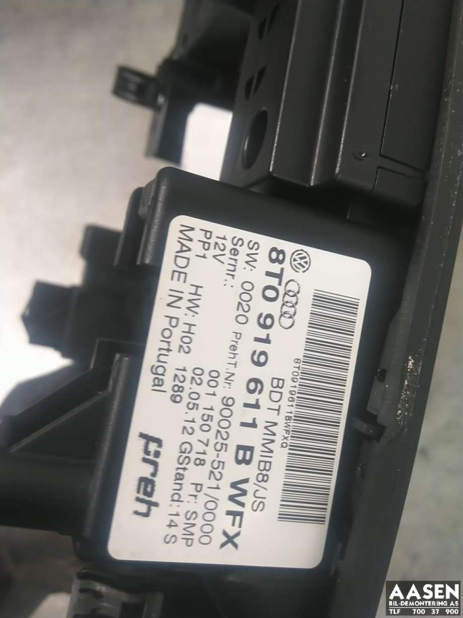 Bilstereo navigasjon betjeningspanel til Audi A4 2007-2014 (Type IV) (B8) (B8)