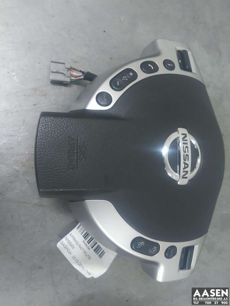 Airbag rattpute til Nissan Qashqai, 2010-2014 (Type I, Fase 2)  