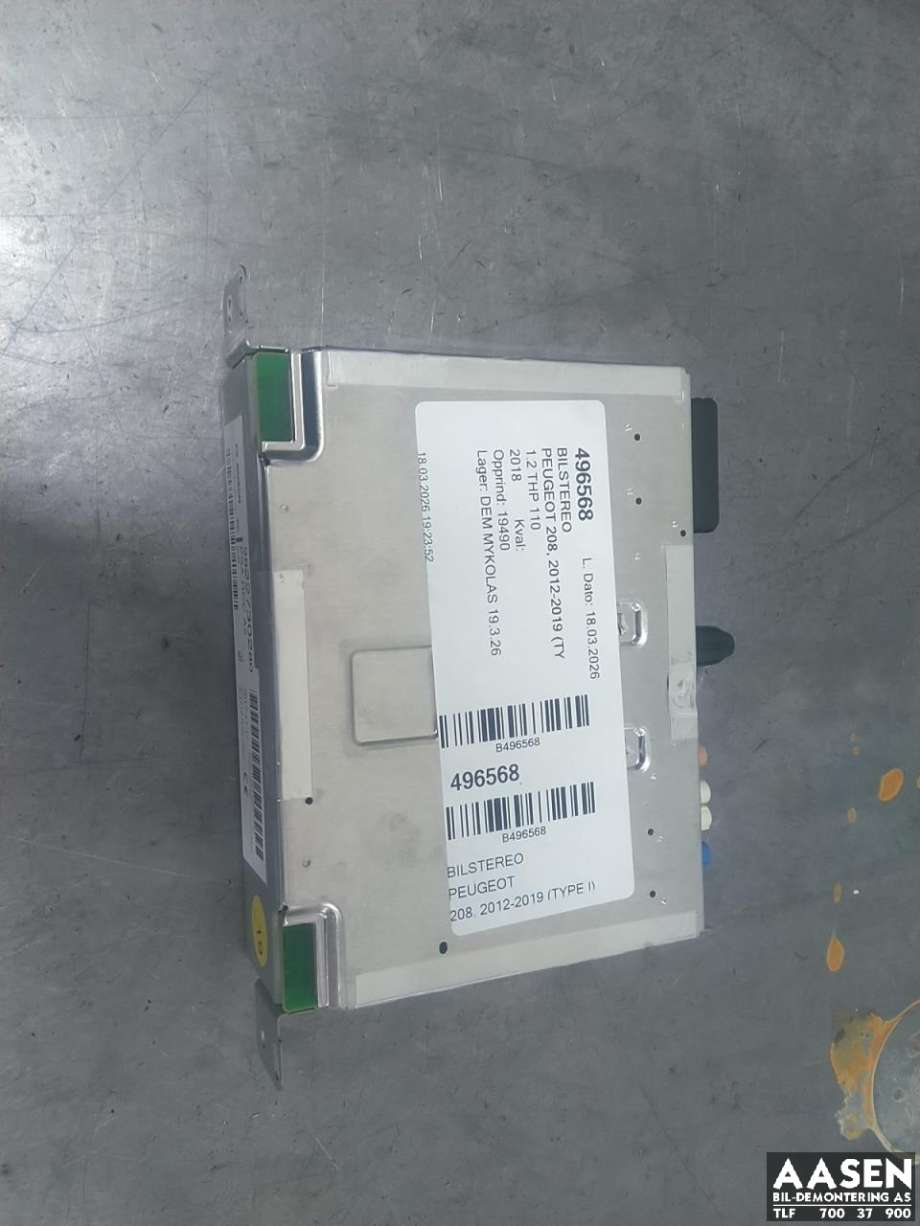 Bilstereo til Peugeot 208, 2012-2019 (Type I)  