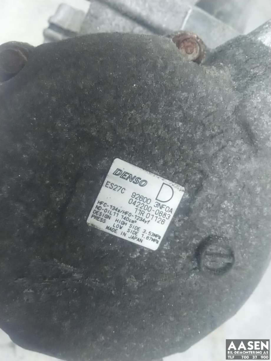 Aircondition kompressor elbil til Nissan Leaf 2011-2017 (Type I)  
