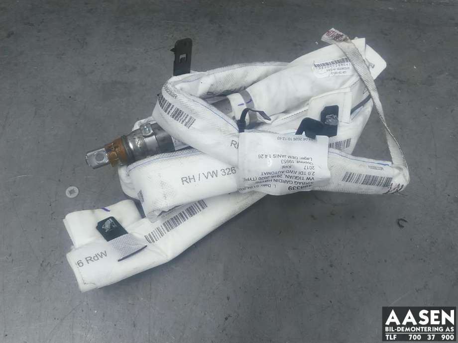 Airbag gardin høyre til VW Tiguan, 2016-2020 (Type II, Fase 1)  (5NA 880 742 H)