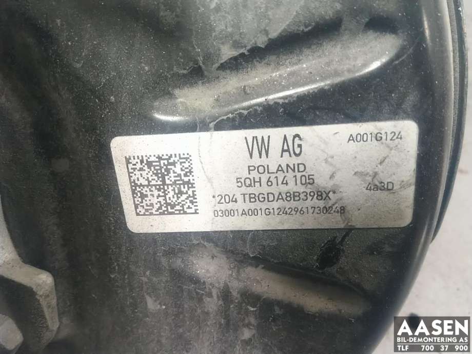Bremsekraft-forsterker til VW Tiguan 2016-2020 (Type II, Fase 1) (5Q1 614 106 R|)