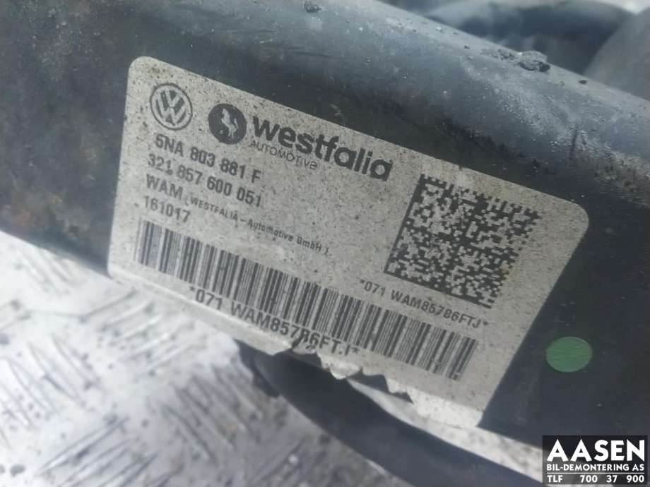 Hengerfeste til VW Tiguan 2016-2020 (Type II, Fase 1)  (5NA 803 881 F|5NA 803 881 P|)