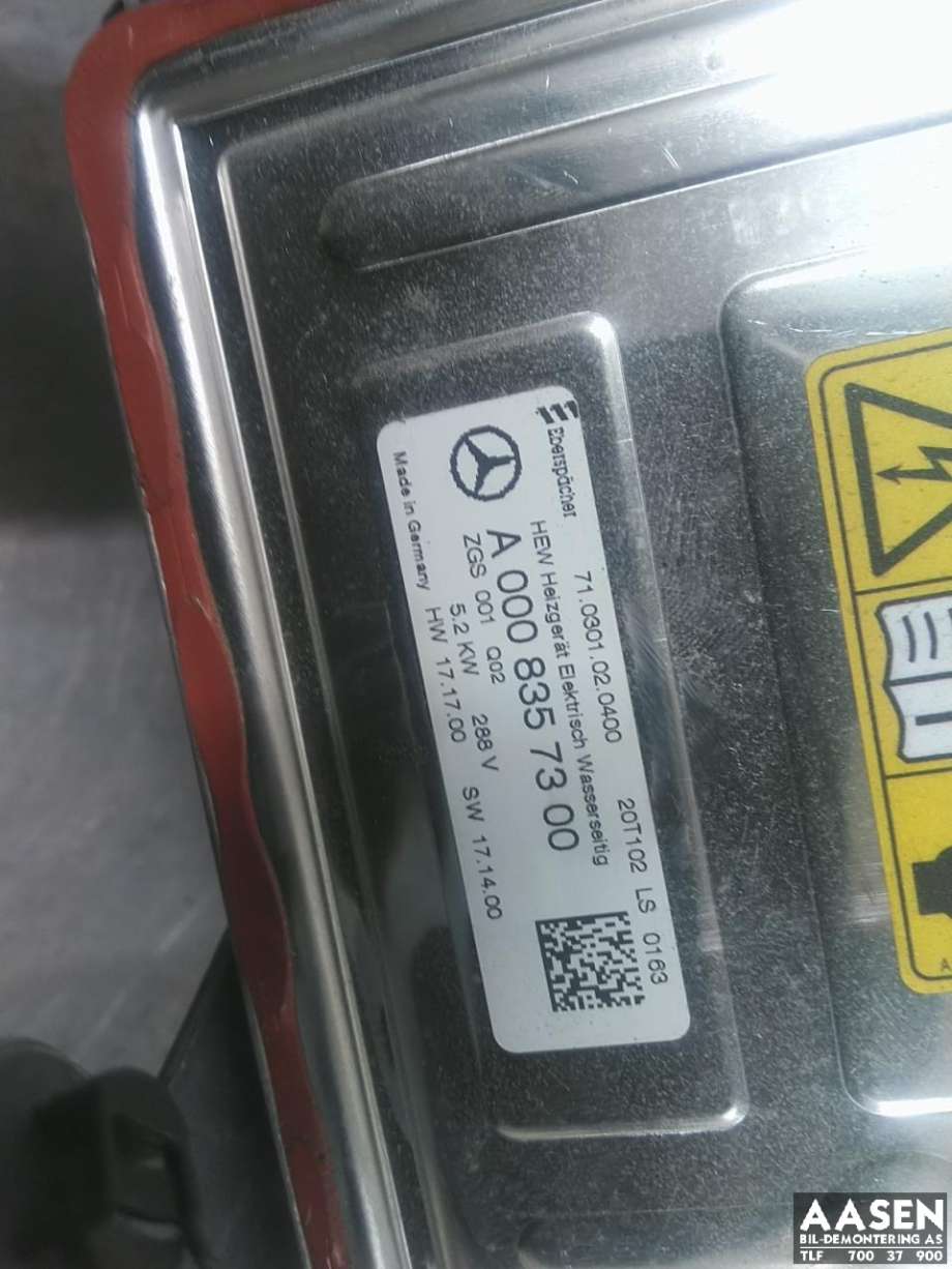 Varmeapparat PTC-heater til Mercedes EQC 2019-->>