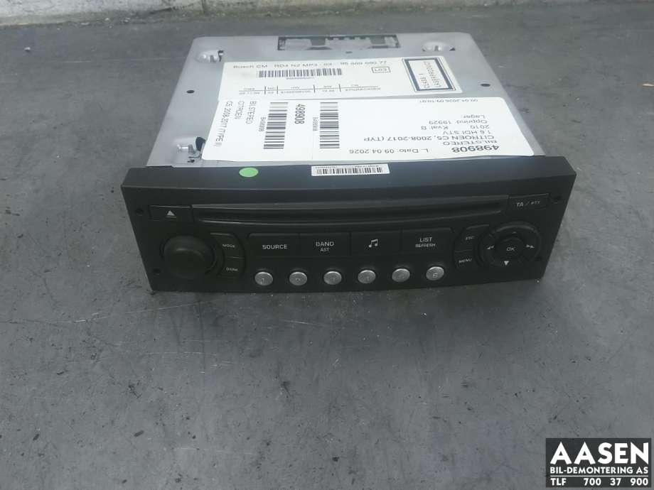 Bilstereo til Citroën C5, 2008-2017 (Type II)  