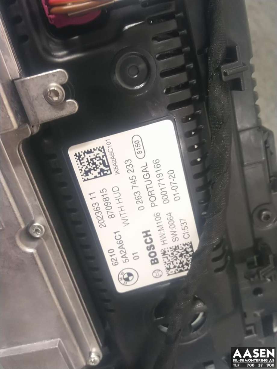 Instrumentpanel til BMW 3-Serie 2018-->> (G20) (G20) (62 10 5 B4A 589|)